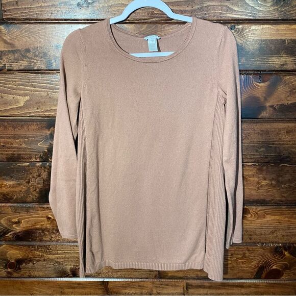 J.Jill Tan -Carmel Color Tunic Sweater Women's Size XS - Picture 5 of 12